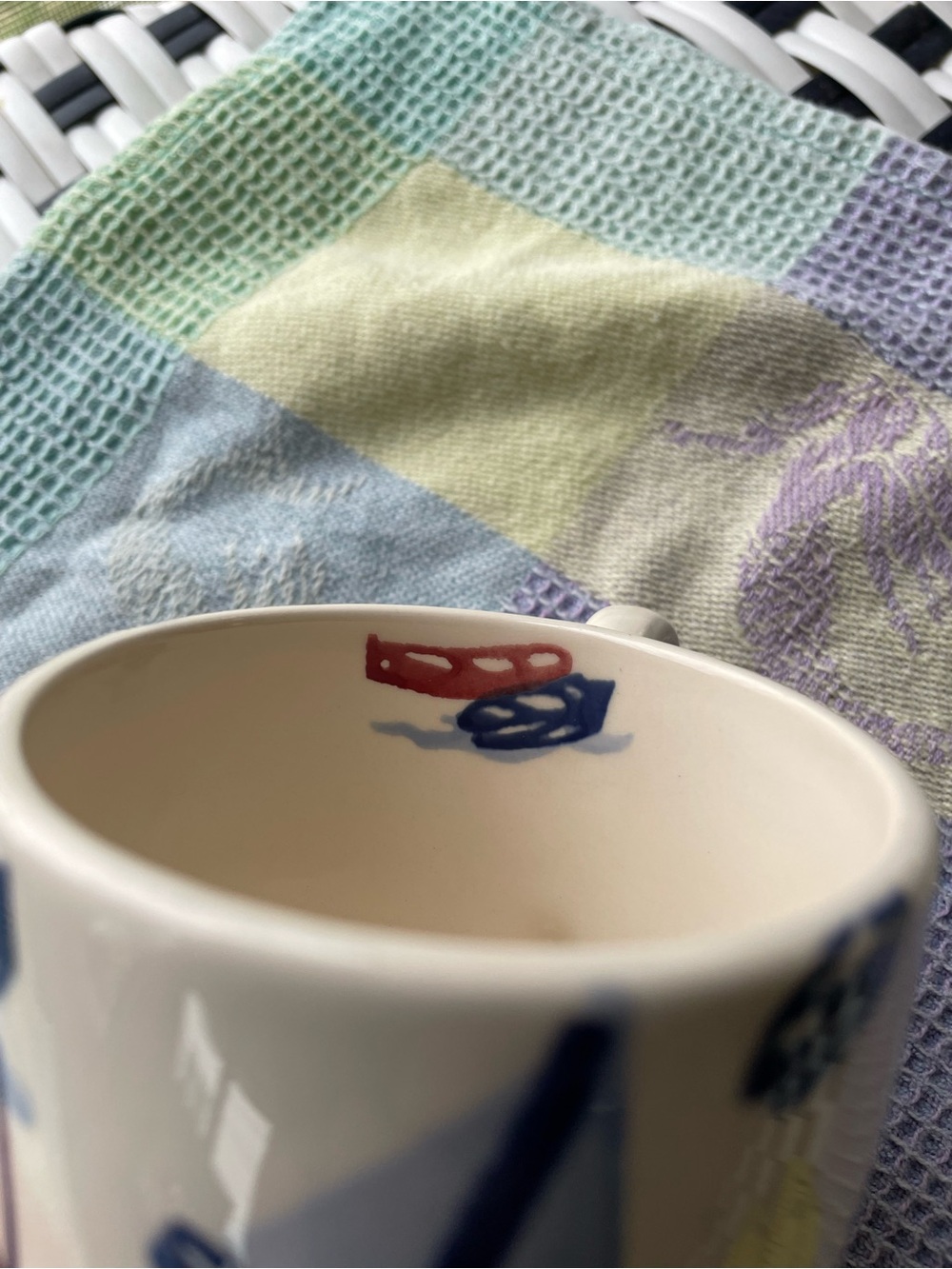 Two Emma Bridgewater Nautical Ceramic Mug – Blue & Red Seabird and Boat Design - Picture 4 of 10